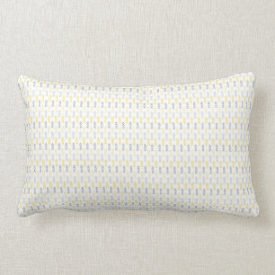 Cojín Lumbar Pilar lumbar amarillo y gris en el patrón de flec