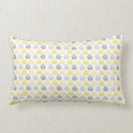 Cojín Lumbar Pilar lumbar amarillo y gris patrón de pincel