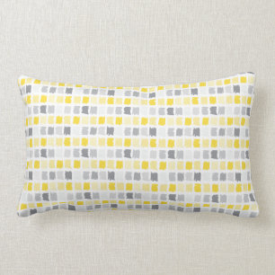 Cojín Lumbar Pilar lumbar amarillo y gris patrón de pincel