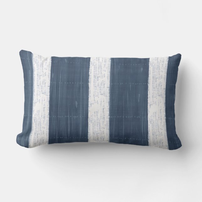 Cojín Lumbar Pilar lumbar azul de la Marina Náutica (Anverso)