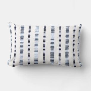Cojín Lumbar Pilar lumbar azul índigo blanco