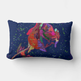 Cojín Lumbar Pilar lumbar de flores de colores vivos