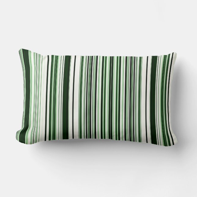 Cojín Lumbar Pilar lumbar de franjas verdes (Anverso)