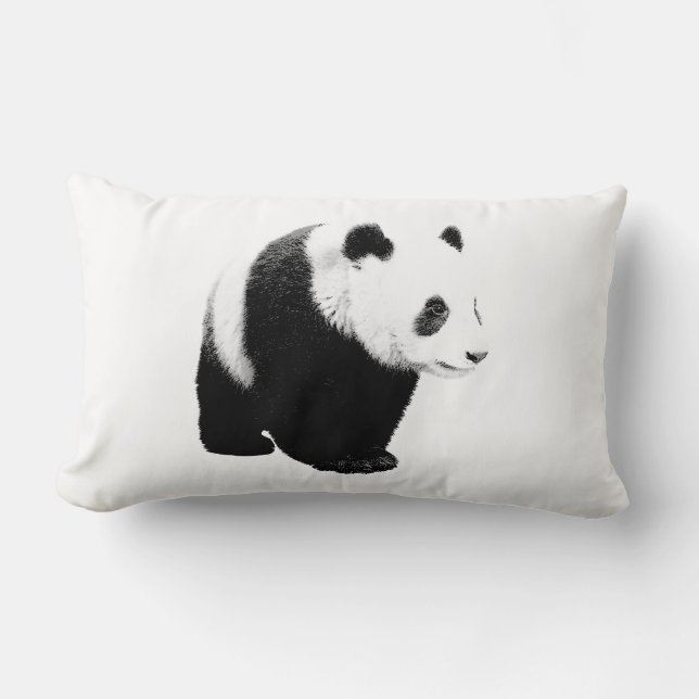 Cojín Lumbar Pilar lumbar de Panda Pop Art (Anverso)