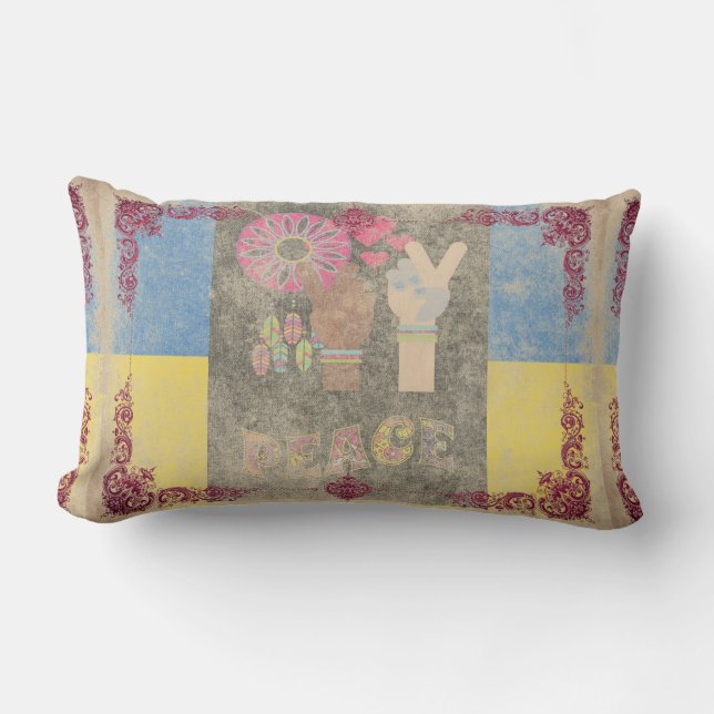 Cojín Lumbar Pilar lumbar de paz (Anverso)