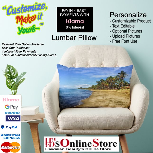 Cojín Lumbar Pilar lumbar de Sunset Beach Polyester 7 (Sunset Beach Polyester Lumbar Pillow 7.)