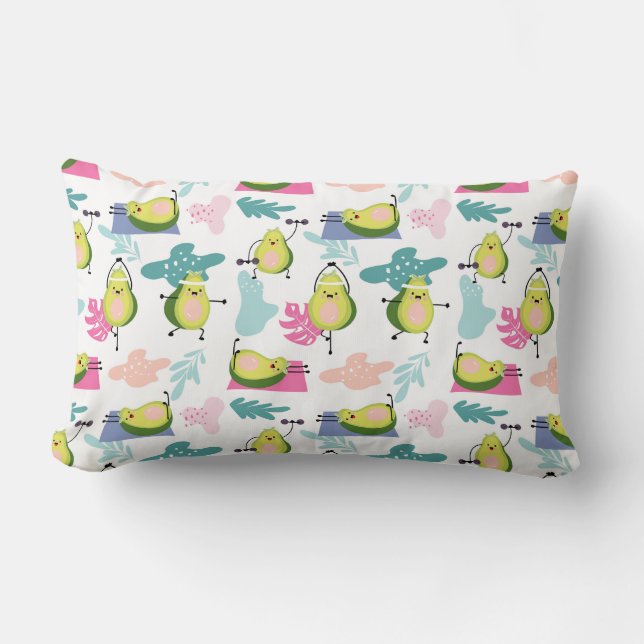 Cojín Lumbar Pilar lumbar del patrón de aguacate (Anverso)