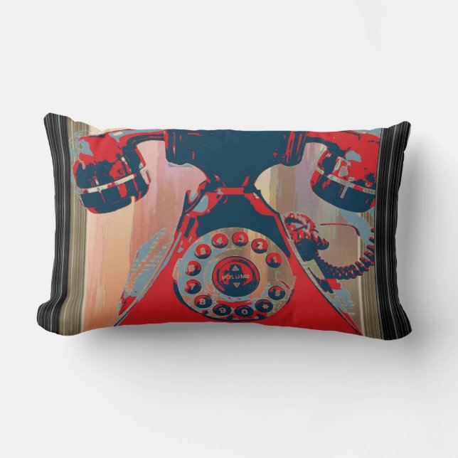 Cojín Lumbar Pilar lumbar del teléfono retro (Anverso)