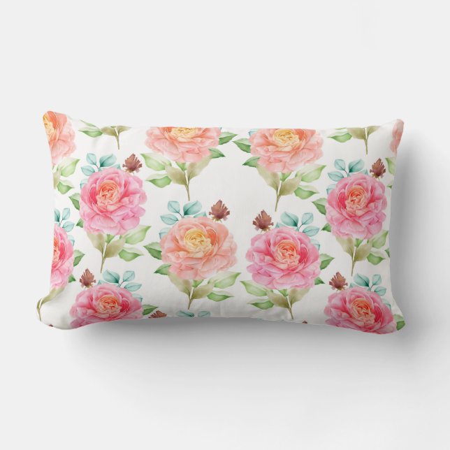 Cojín Lumbar Pilar lumbar floral (Anverso)