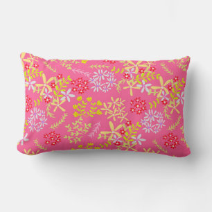 Cojín Lumbar Pilar lumbar floral rosa