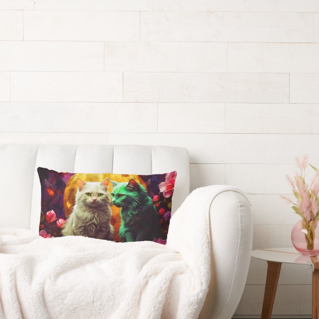 Cojín Lumbar Pilar lumbar gato para los amantes del gato (Sofá)