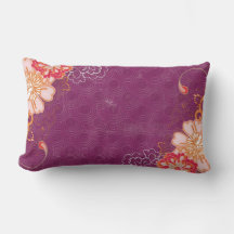 Pilar lumbar morado rojo y rosa floral