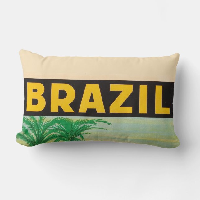 Cojín Lumbar Pilar lumbar retro brasileño (Anverso)