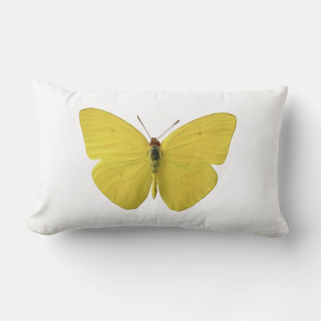 Cojín Lumbar Pilar mariposa amarillo (Anverso)