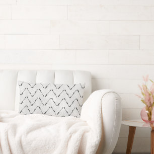 Cojín Lumbar Pilar moderno de diseño de patrones de flecha gris