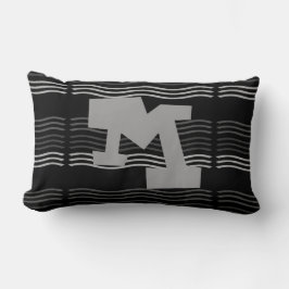 Cojín Lumbar Pilar monograma de ondas geométricas de Guay