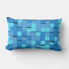 Cojín Lumbar Pilares modernos decorativos de acento azul