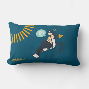 Cojín Lumbar Pillow - 13" x 21" marina con Ilustracion