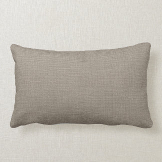 Cojín Lumbar Pillow acento de acento de burlap de color beige r