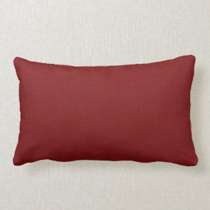 Cojín Lumbar Pillow acento de Acento Rústico Rojo Faux Burlap