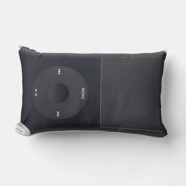 Cojín Lumbar Pillow blanco y negro para iPod (Anverso)