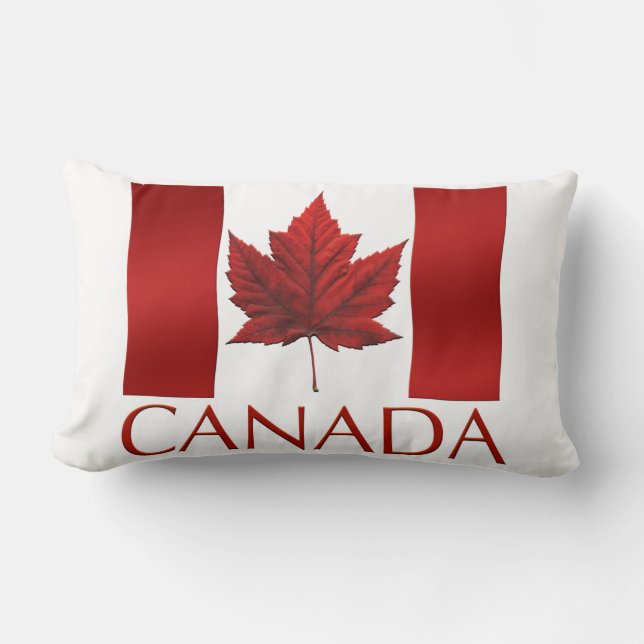 Cojín Lumbar Pillow Canada Bandera de recuerdo canadiense almoh (Anverso)