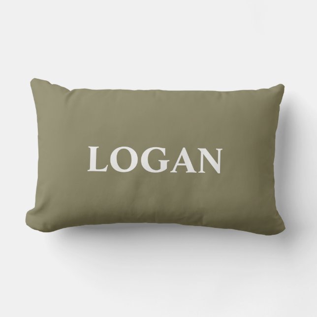 Cojín Lumbar Pillow con nombre personalizado listo para persona (Anverso)