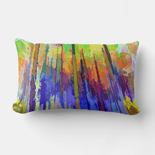 Cojín Lumbar Pillow con un diseño abstracto brillante (Anverso)