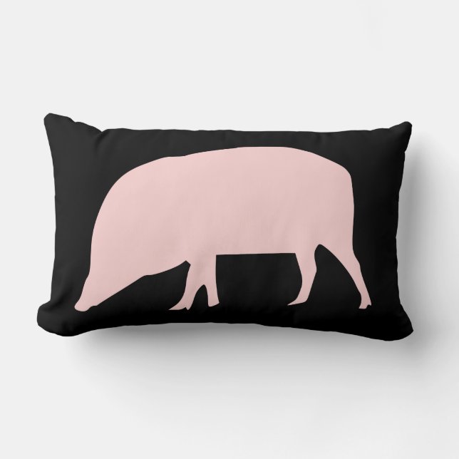 Cojín Lumbar Pillow de cerdo rosa (Anverso)