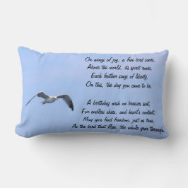 Cojín Lumbar Pillow de cumpleaños con deseos poéticos