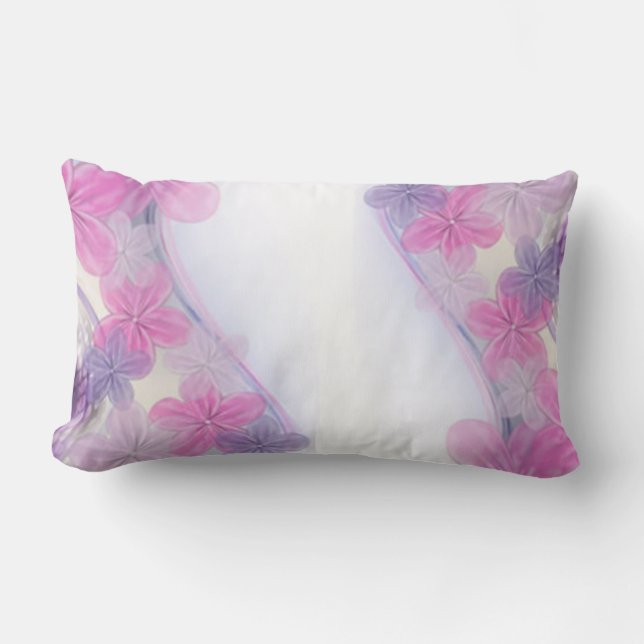 Cojín Lumbar Pillow de flores de bonito (Anverso)