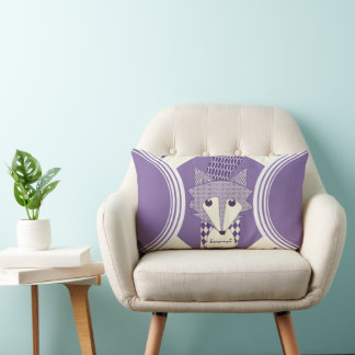 Cojín Lumbar Pillow de la Fox de morado y oliva personalizada r