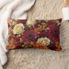 Cojín Lumbar Pillow de las flores de otoño