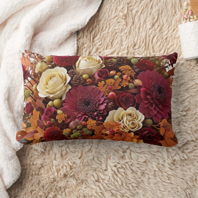 Cojín Lumbar Pillow de las flores de otoño (Manta)