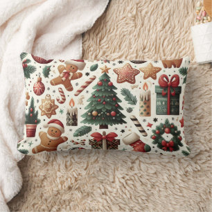 Cojín Lumbar Pillow de los Navidades de animales de Winter Wond
