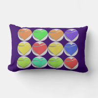 Pillow del corazón colorido