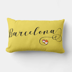 Cojín Lumbar Pillow del Corazón de Barcelona, catalán