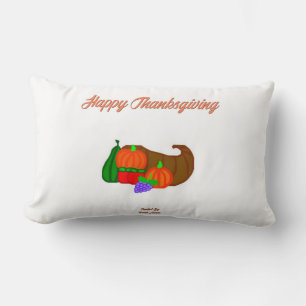 Cojín Lumbar Pillow del Día de Acción de Gracias Cornucopia Lum