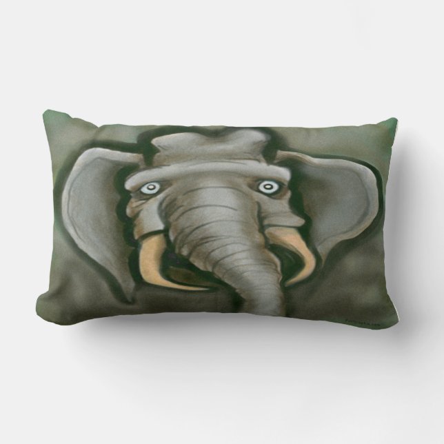 Cojín Lumbar Pillow del elefante (Anverso)