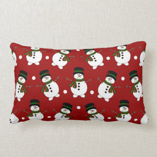Cojín Lumbar Pillow del muñeco de nieve rojo