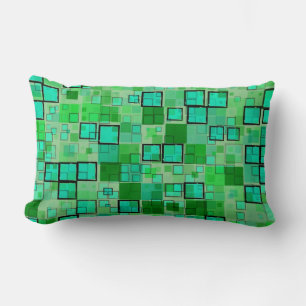 Cojín Lumbar Pillow del Personalizado del patrón verde y negro
