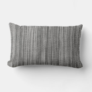 Cojín Lumbar Pillow Faux Gray Fabric