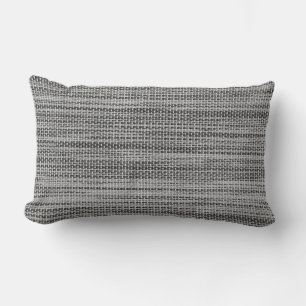 Cojín Lumbar Pillow Faux Gray Fabric