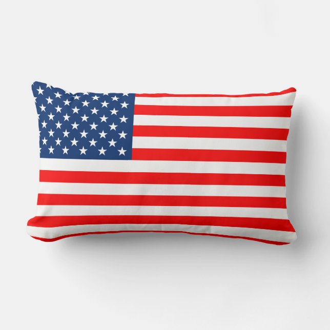 Cojín Lumbar Pillow Flag USA (Anverso)