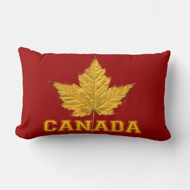 Cojín Lumbar Pillow Gold de Canadá equipo de recuerdo para Cana (Anverso)