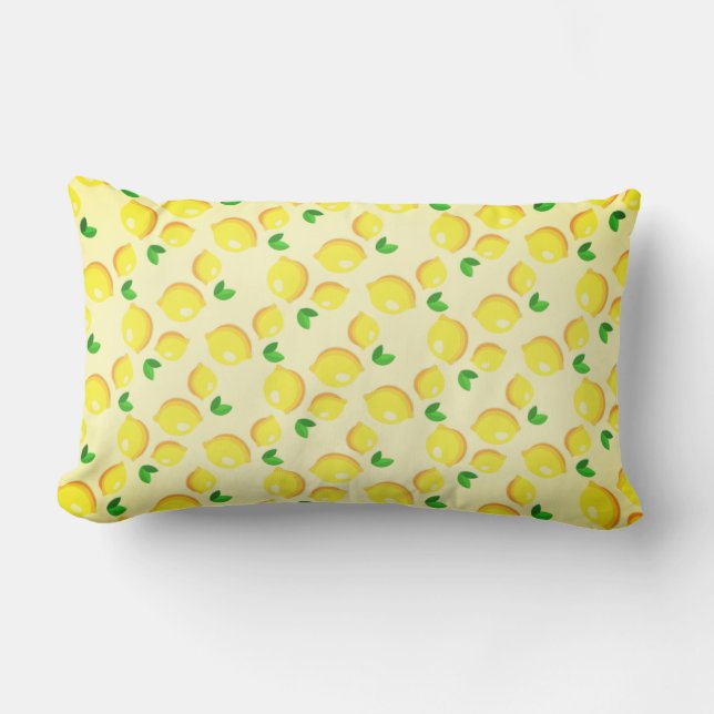 Cojín Lumbar Pillow Lemons amarillo (Anverso)