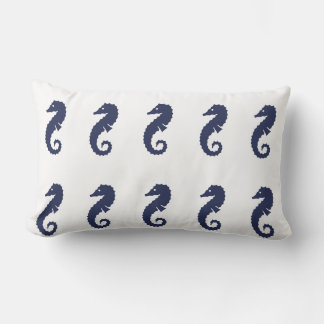 Cojín Lumbar Pillow (lumbar) - Caballos de mar (azul marino)