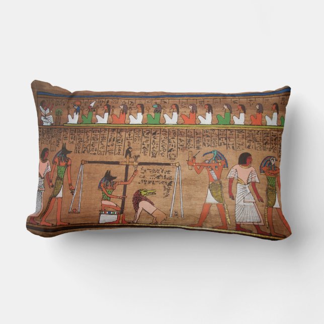 Cojín Lumbar Pillow Lumbar de Egipto-Hieroglíficos (Anverso)