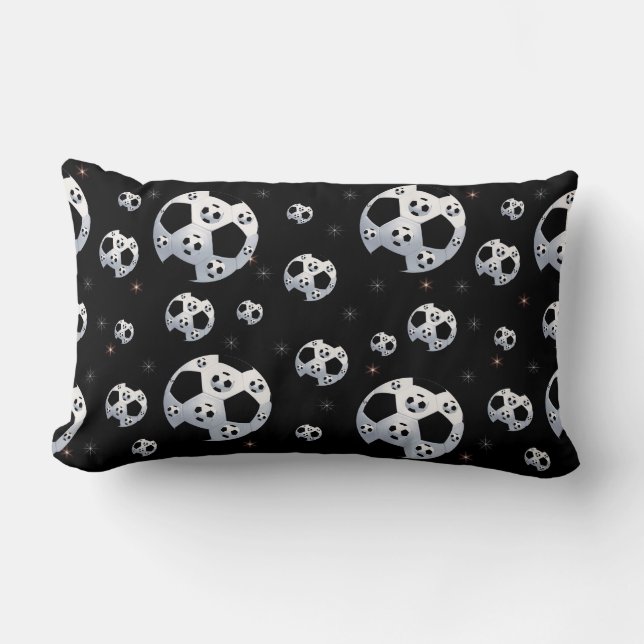 Cojín Lumbar Pillow lumbar del fútbol espacial (Anverso)