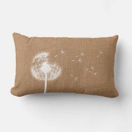 Cojín Lumbar Pillow Lumbar Lumbar Rústico Burlap Dandelion